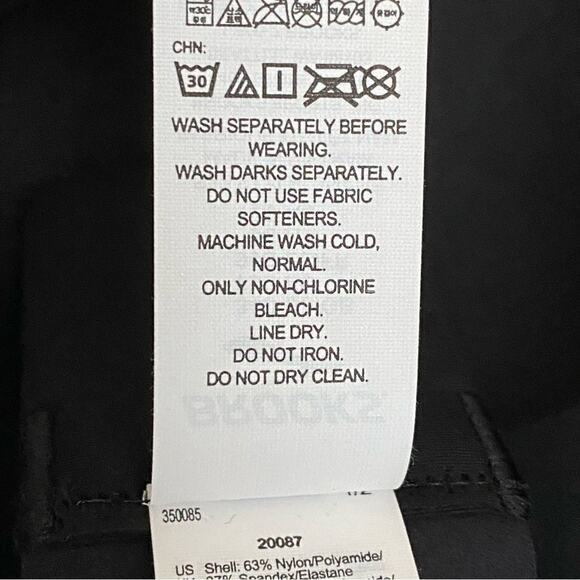 Brooks Size 44DD Dare Racerback Supportive Sports Bra High Impact Support Black - Picture 4 of 8